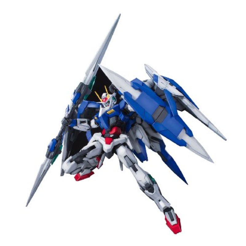 GN-0000 + GNR-010 00 Raiser GN-0000 00 Gundam GN-0000RE + GNR-010 00 Raiser GN Condenser Type GNR-010 0 Raiser - 1/100 scale - MG (#145) Gekijouban Kidou Senshi Gundam 00: A Wakening of the Trailblazer - Bandai