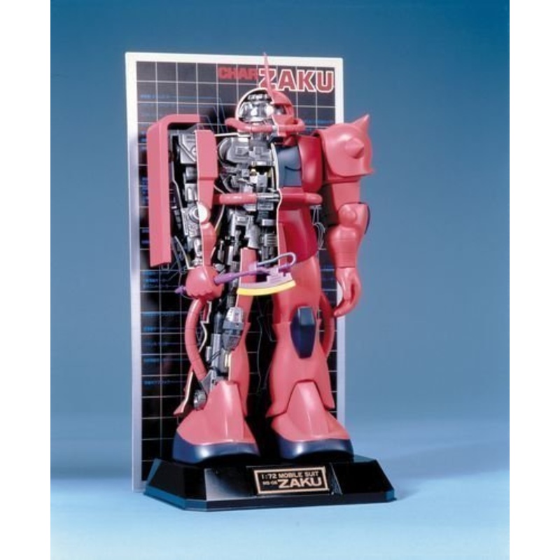 MS-06S Zaku II Commander Type Char Aznable Custom (Mechanical Model version) - 1/72 scale - Kidou Senshi Gundam - Bandai