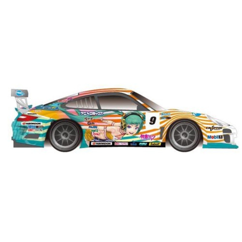 Hatsune Miku 2010 Hatsune Miku GOOD SMILE Racing Porsche 911 GT3 R (Porsche 997 GT3 R - Round 6 (Suzuka) version) - 1/24 scale - Itasha GOOD SMILE Racing - Fujimi