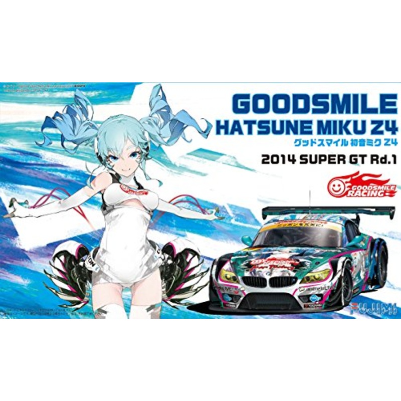 Hatsune Miku 2014 Hatsune Miku GOOD SMILE Racing BMW Z4 GT3 (BMW Z4 GT3 - Round 1 (Okayama) version) - 1/24 scale - Itasha, GOOD SMILE Racing - Fujimi