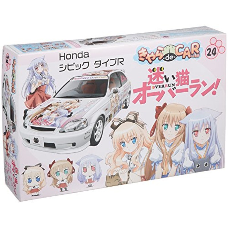 Kiriya Nozomi Serizawa Fumino Umenomori Chise Mayoi Neko Overrun! Honda Civic Type R (Honda Civic Type R (1997 version) version) - 1/24 scale - Itasha Mayoi Neko Overrun! - Fujimi