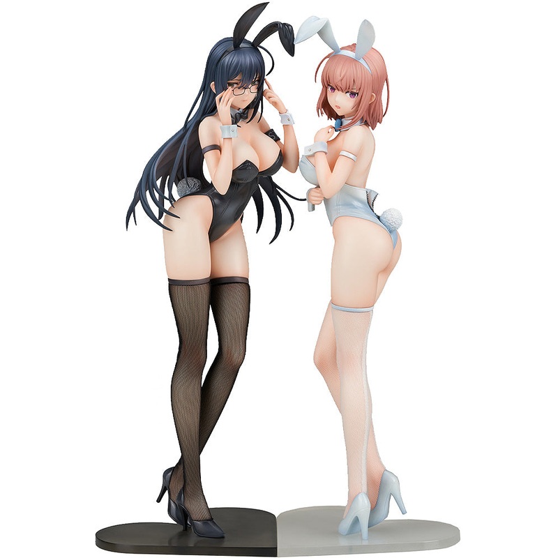 "Icomochi Original Character" Black Bunny Aoi & White Bunny Natsume 2 Figure Set