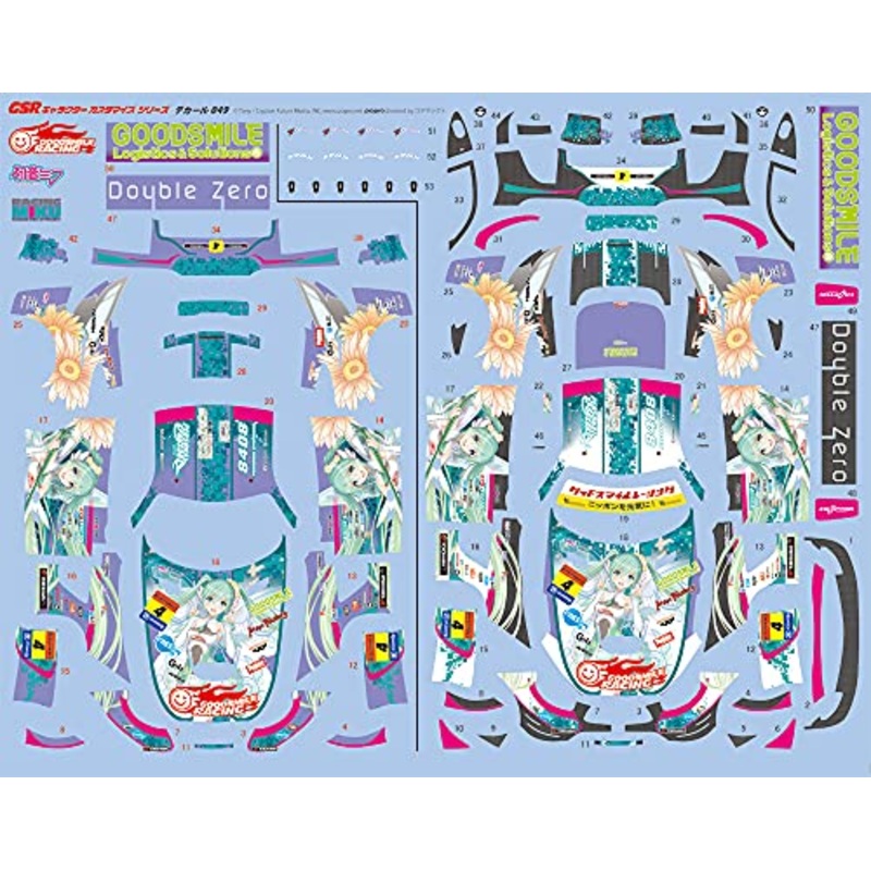 Hatsune Miku GT Project Good Smile Hatsune Miku AMG 2017 SUPER GT Ver. 1/24 Scale Decals